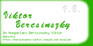 viktor bercsinszky business card